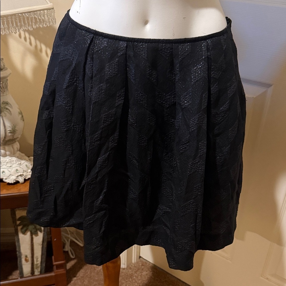 Miu Miu Textured Black Mini Skirt. IT 40. Lined. Luxury